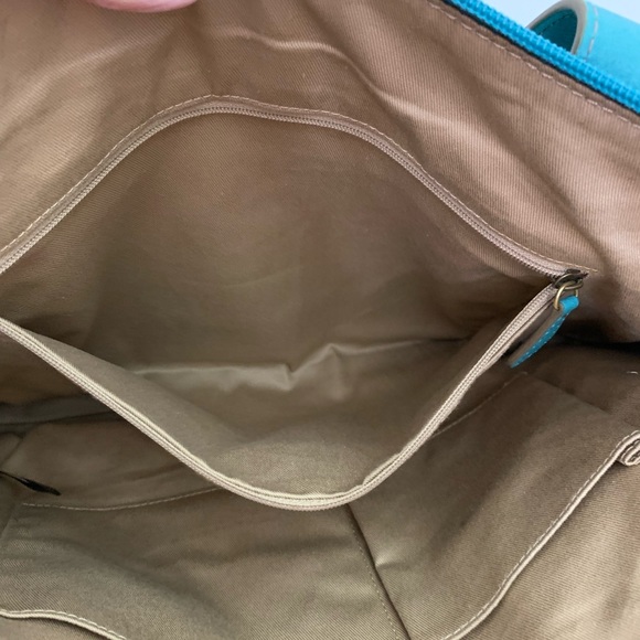 FOSSIL Turquoise Leather Tote - Picture 6 of 11